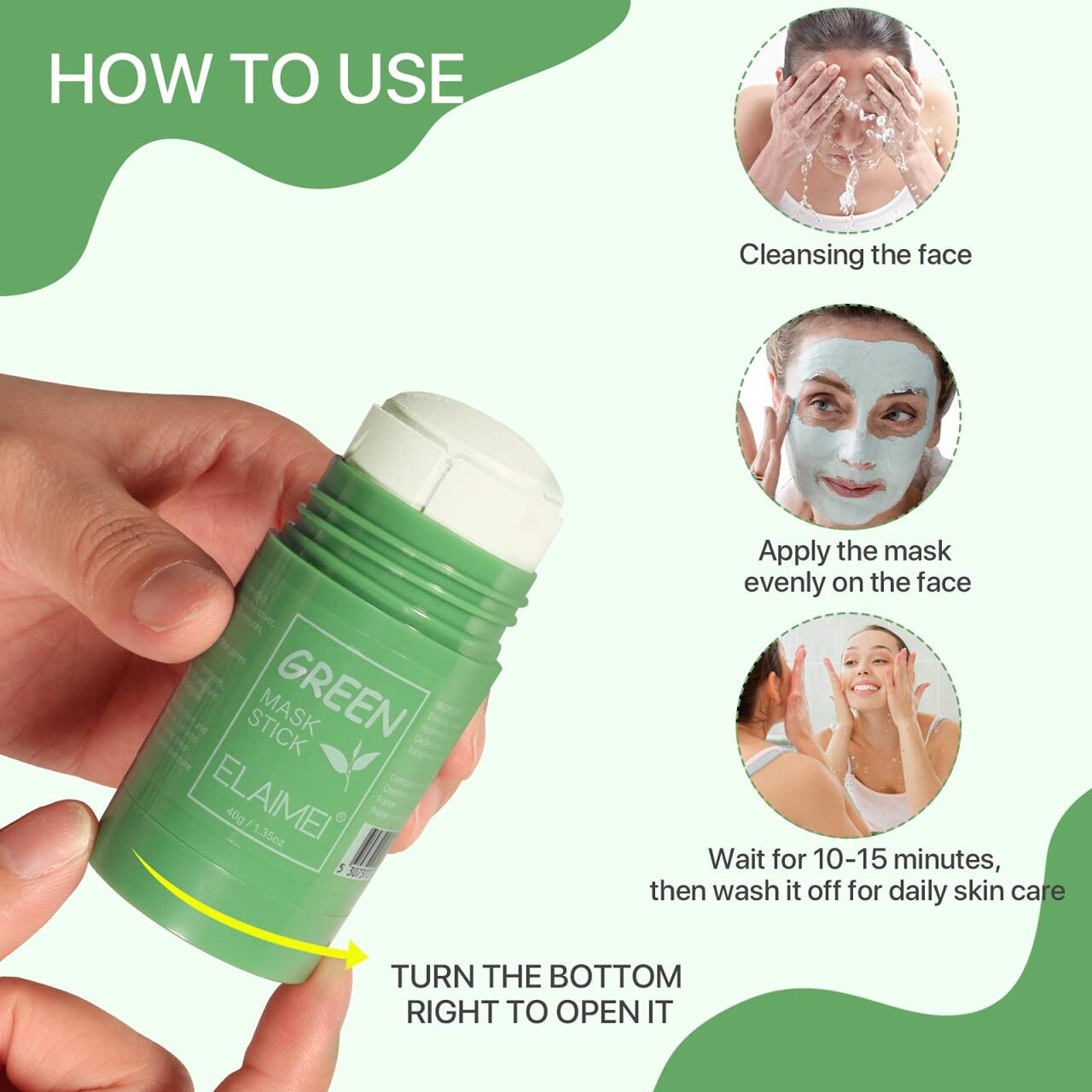 Mascarilla Facial Limpiadora - Té Verde