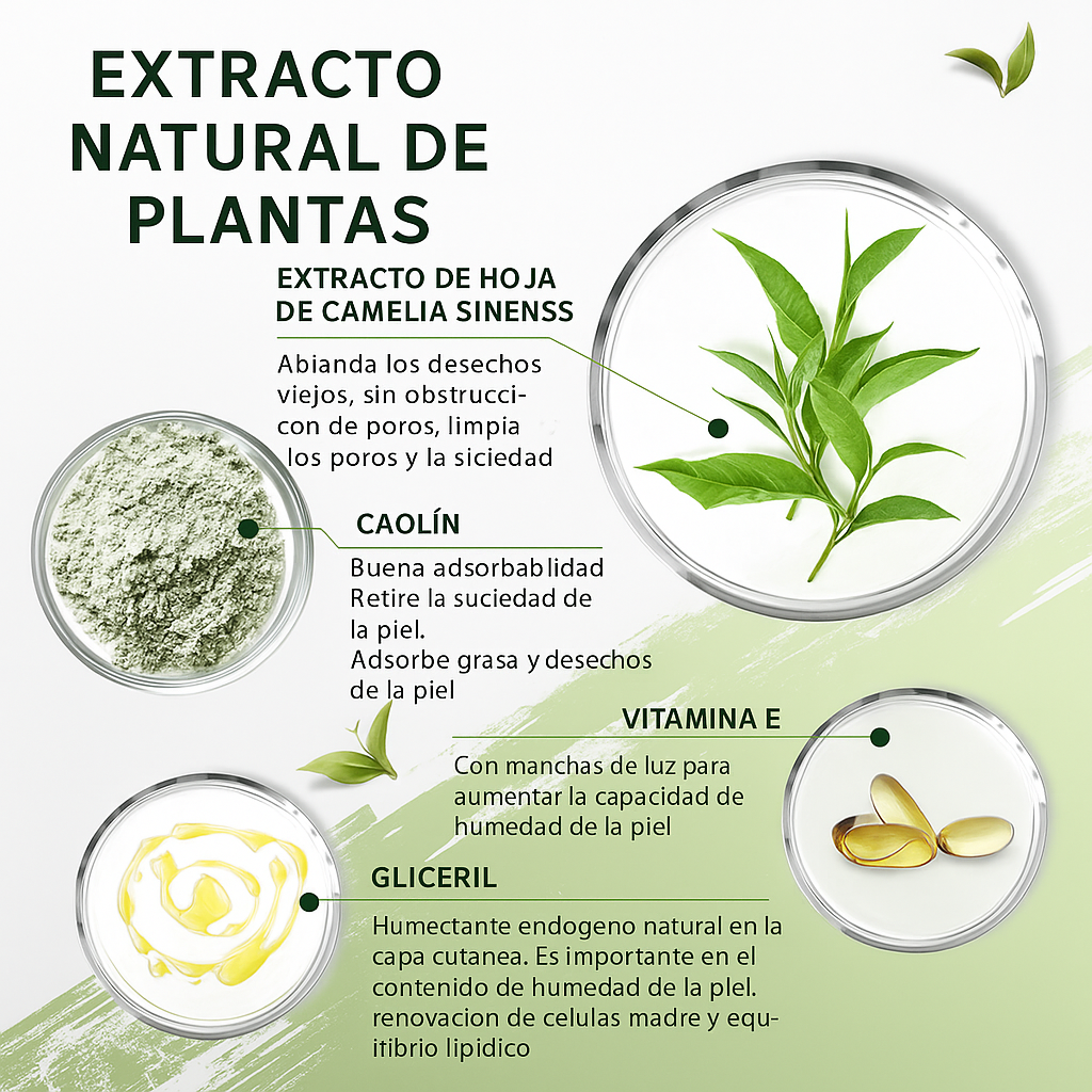 Mascarilla Facial Limpiadora - Té Verde